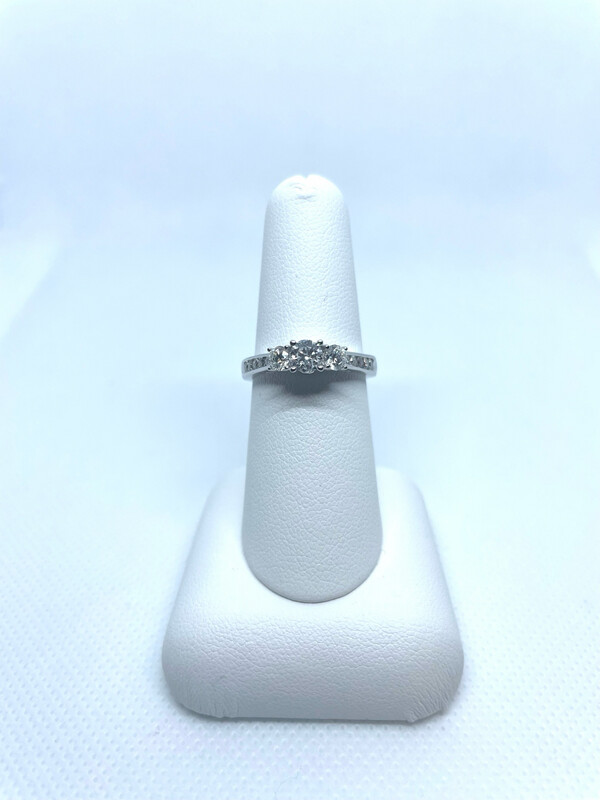 1 Carat 14k WG 3 Stone Band