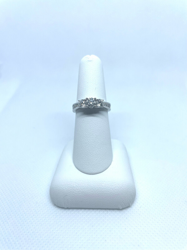 2 Carat 14k WG 3 Stone Band
