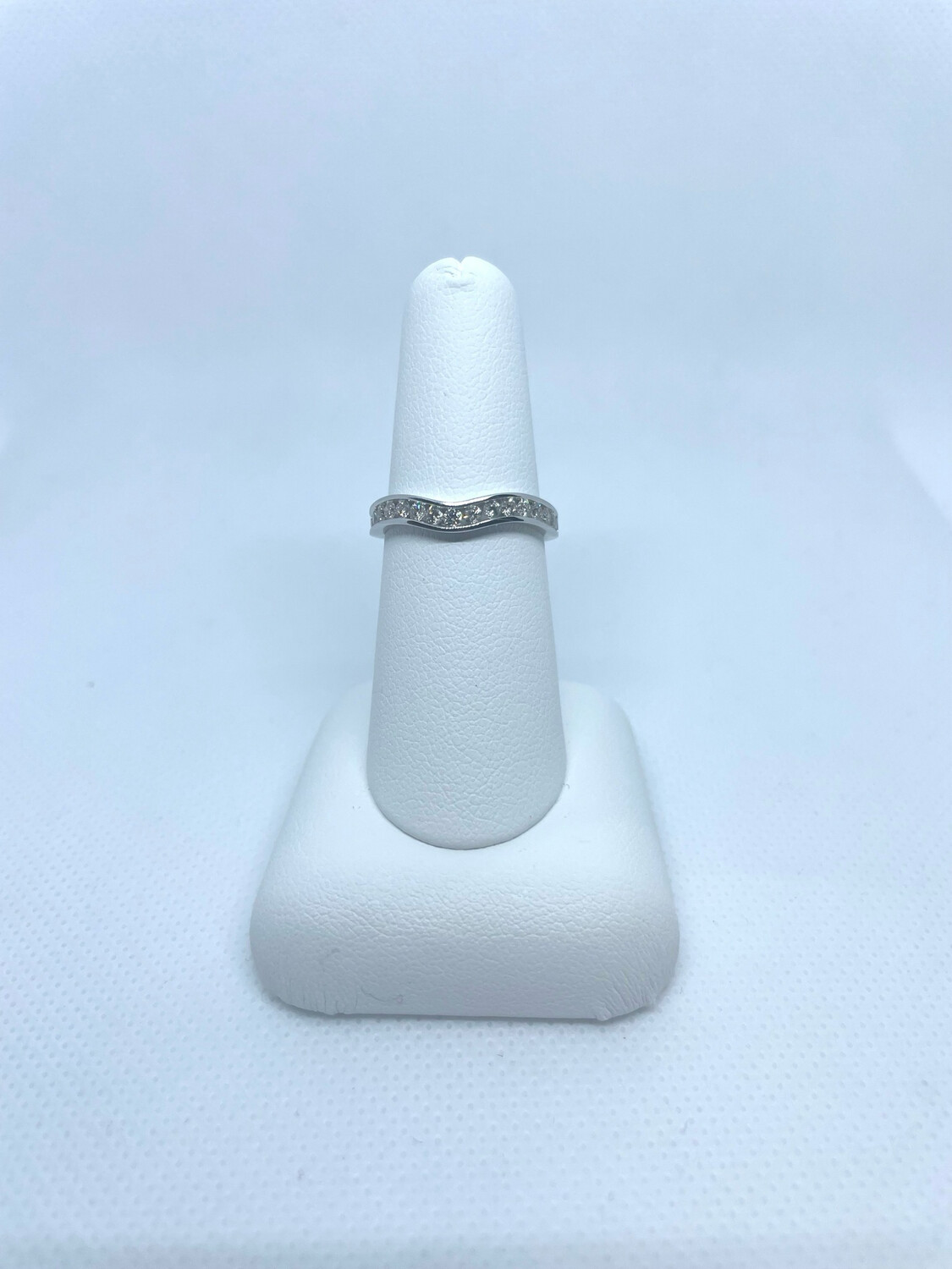 1/2 Carat 10k WG YG Channel Contour Band