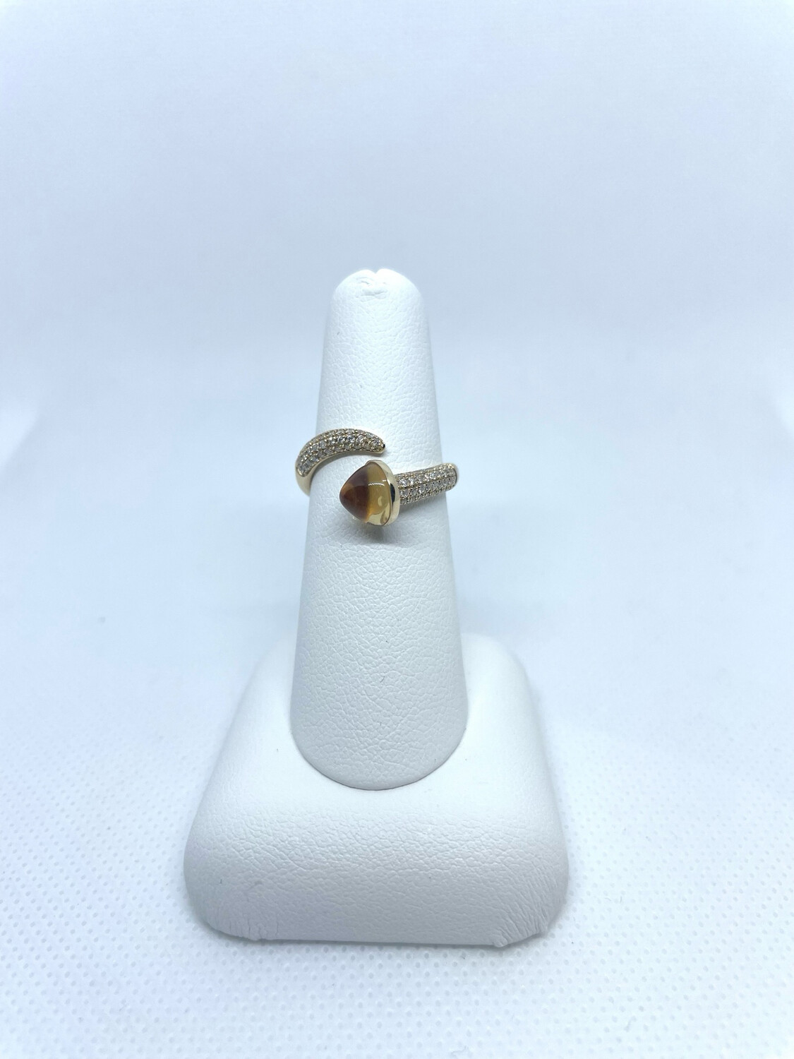 14K YG Citrine 1.55/Dia 0.43 Nail