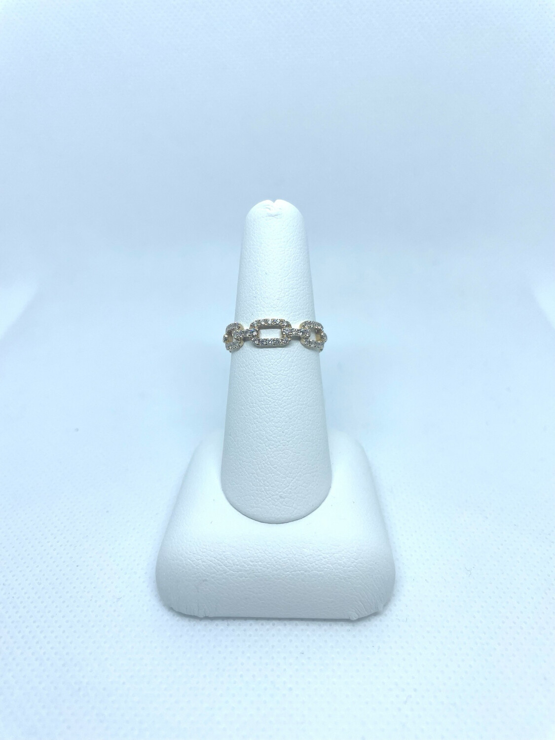 14kY D:0.81 Chain Link Accented Ring