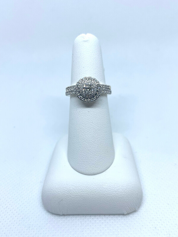 14k Y 1 Carat 1/3 Ct Ctr Wed Set