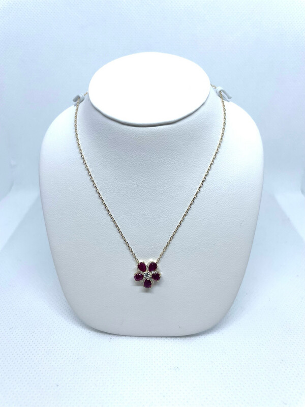 14k YG Ruby Necklace