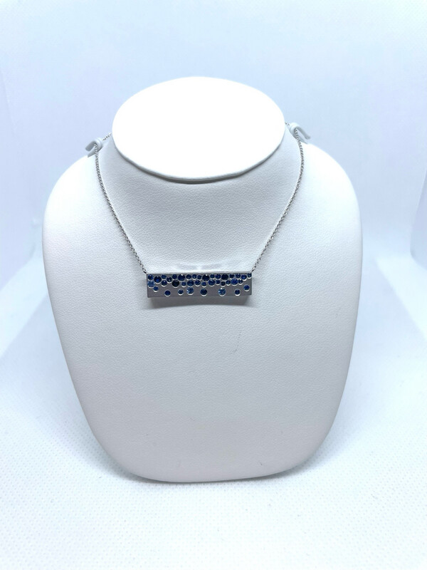 14k WG Saph Necklace