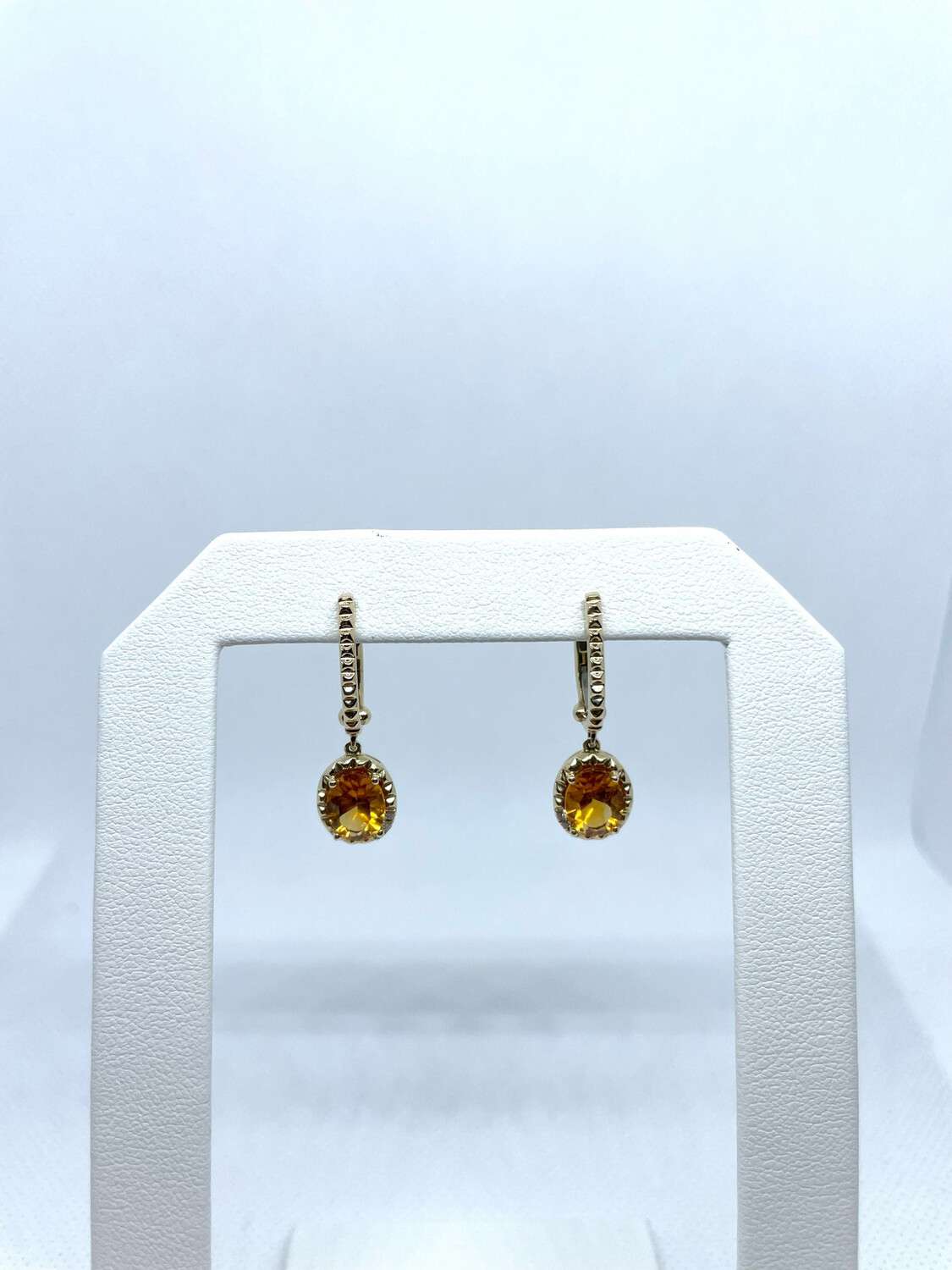 14k Yellow Citrine Earrings