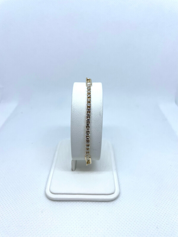 14k Y 1.0 Ct Dia Link Bracelet