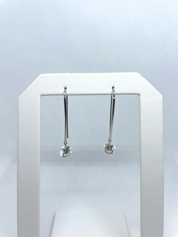 14kt WG 2.66ct LAB Floating Round Diamond Earrings