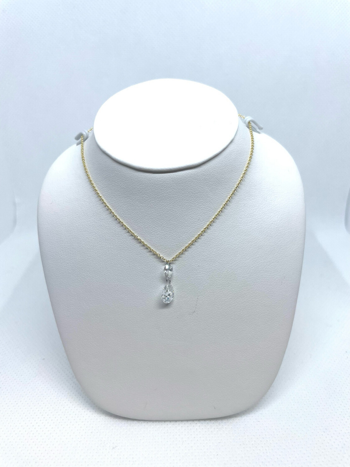 14k Y *LAB* Grown Floating Diamond Necklace