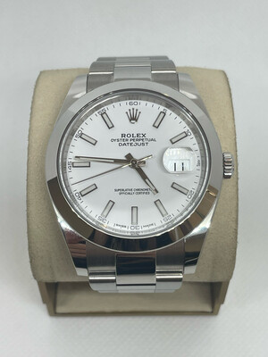 2018 Rolex Datejust 41mm White Dial