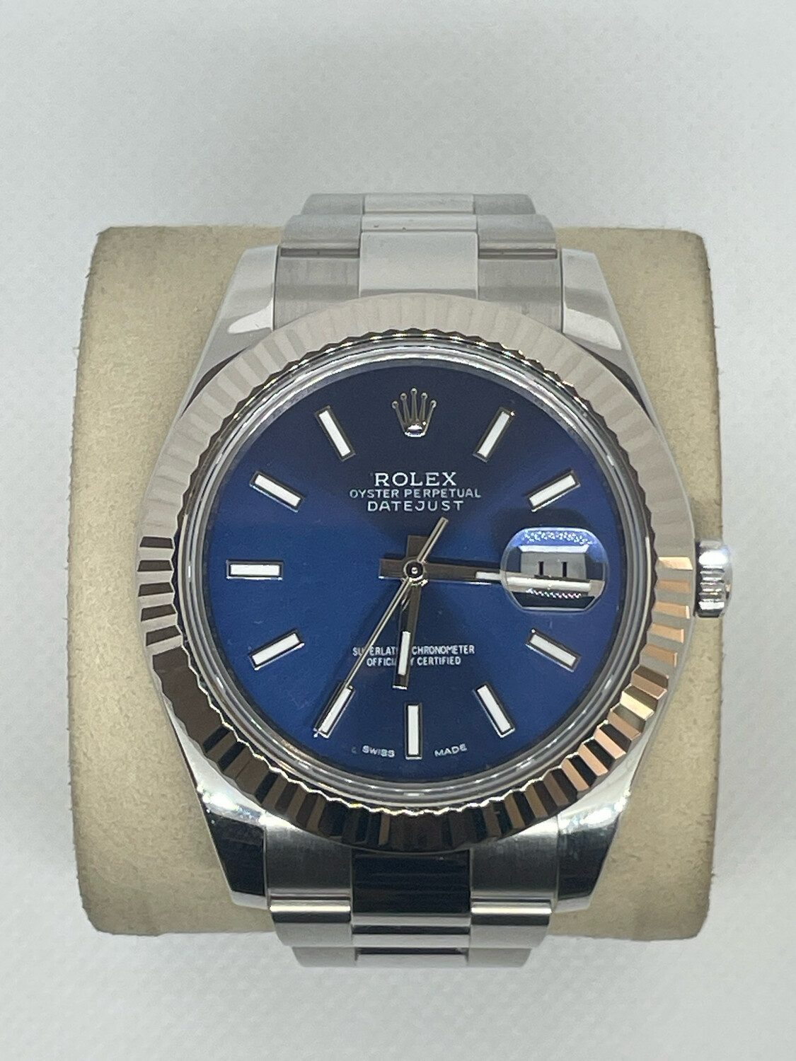 Scr. DateJust 41mm Blue Dial