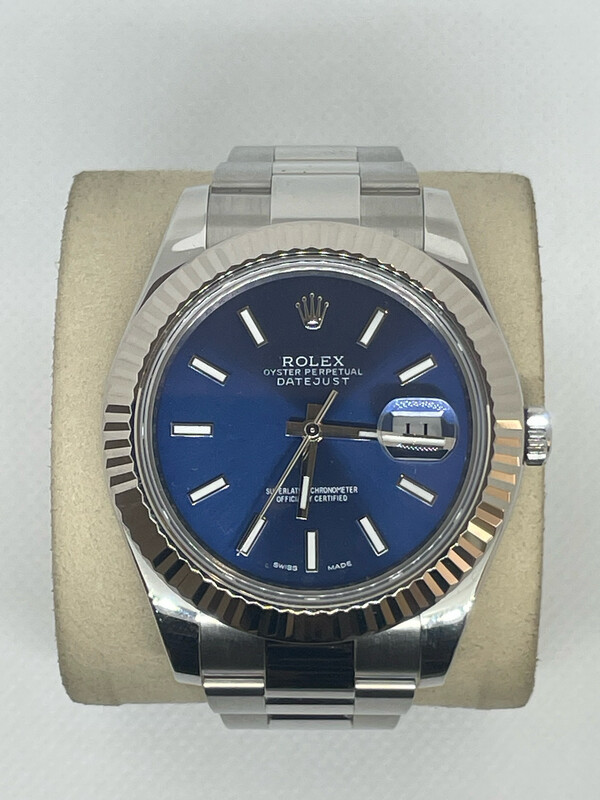 Scr. DateJust 41mm Blue Dial