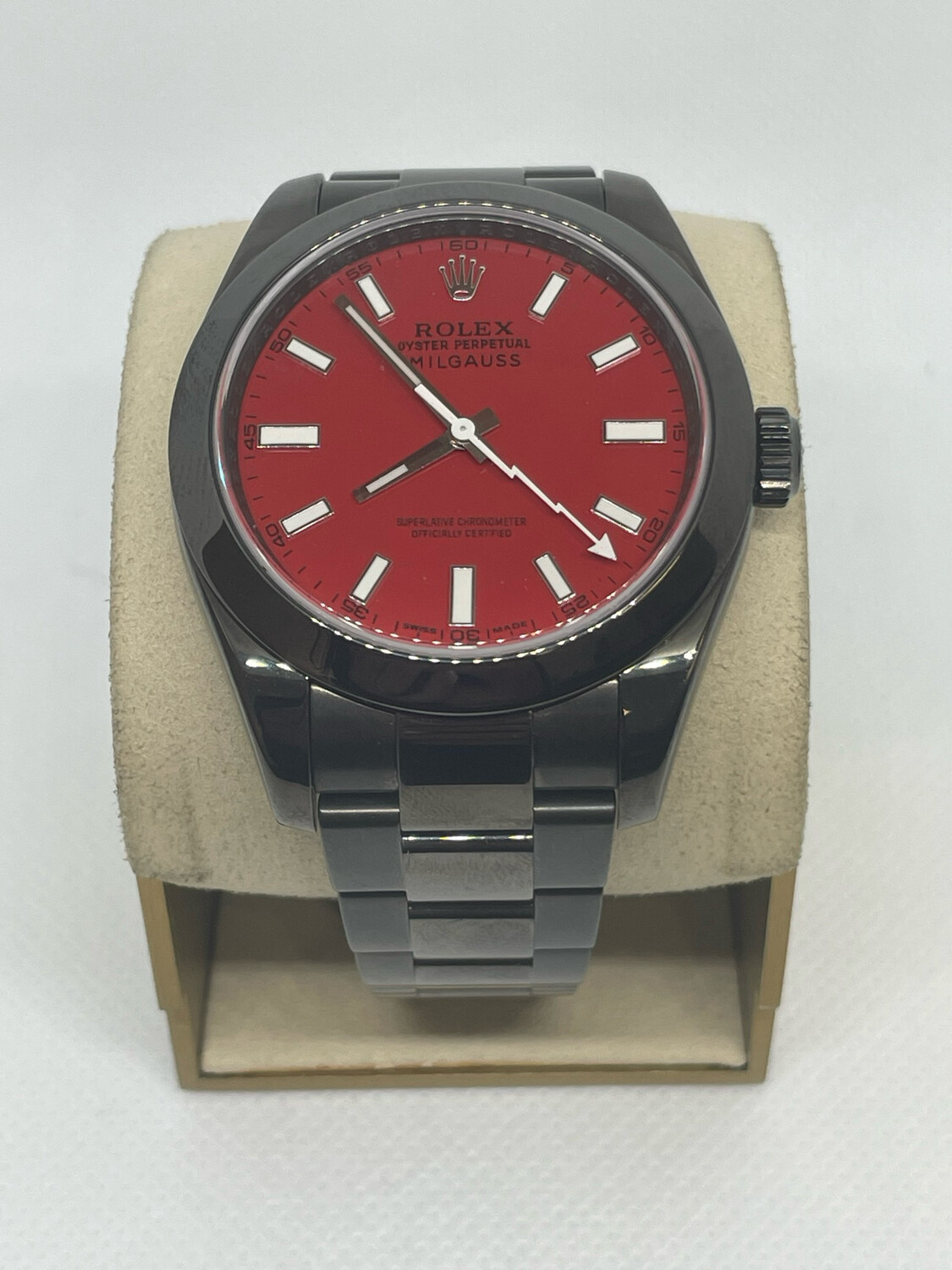 08-09 Rolex Milgauss Black Dial PVD