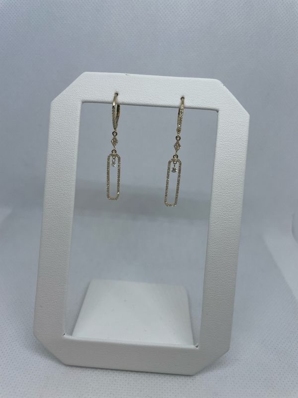 14k YG Dancing Dia Earrings