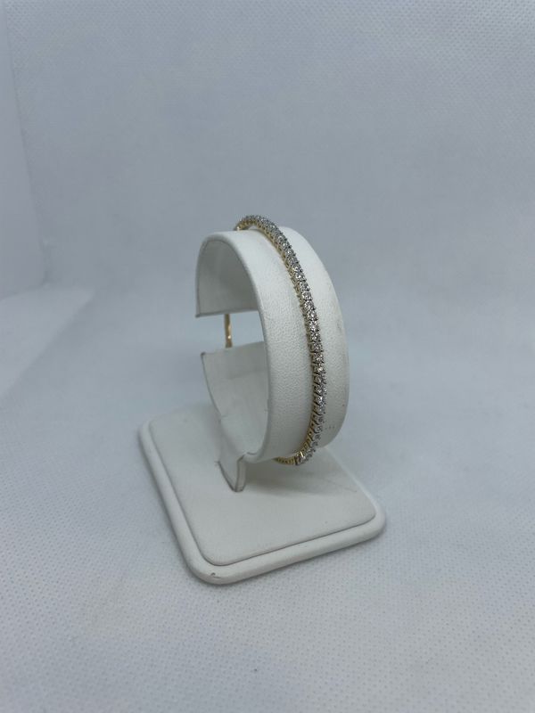 14k YG Diamond Bangle