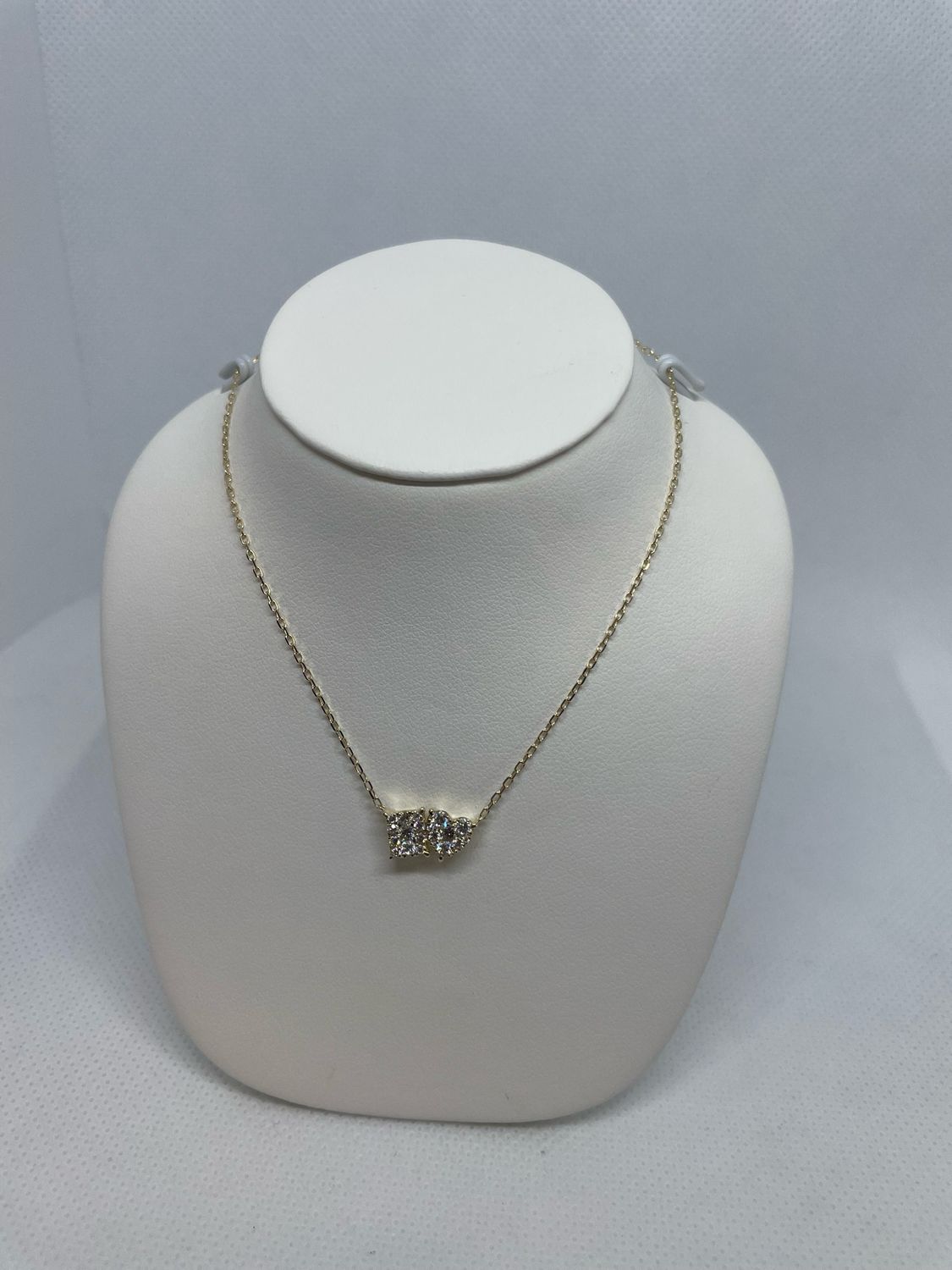 14k YG Heart/ Square Diamond Pendant
