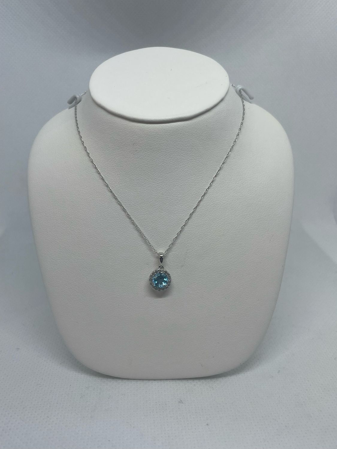 14kw Blue Topaz Necklace