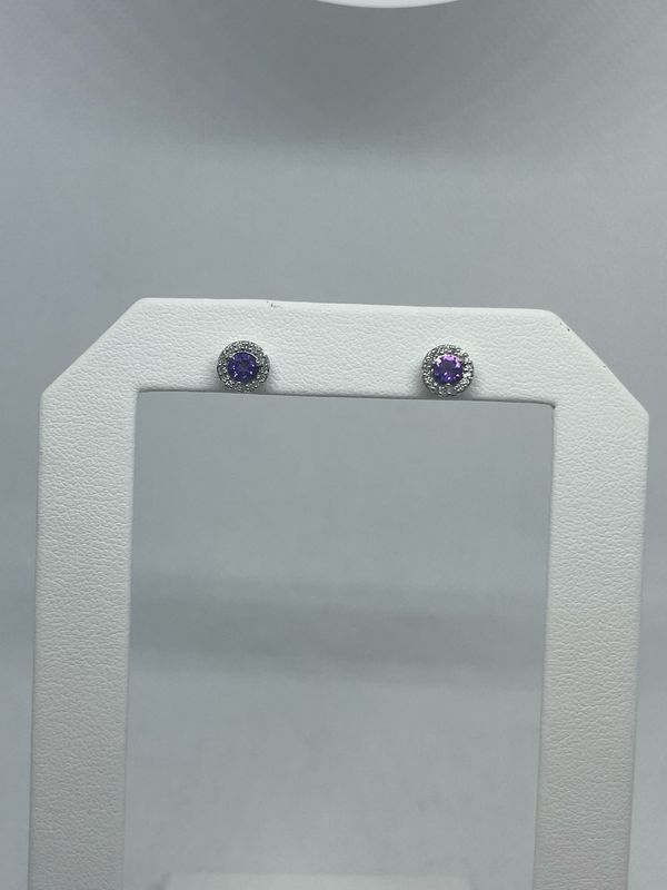 14kw Amethyst Earrings