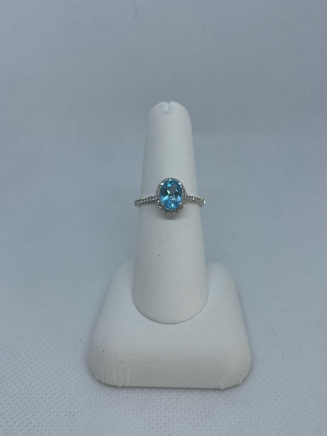 Bl Topaz 10k Gold Ring