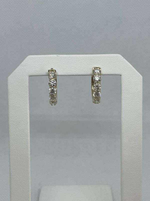 14ky 5 Stone Hoops