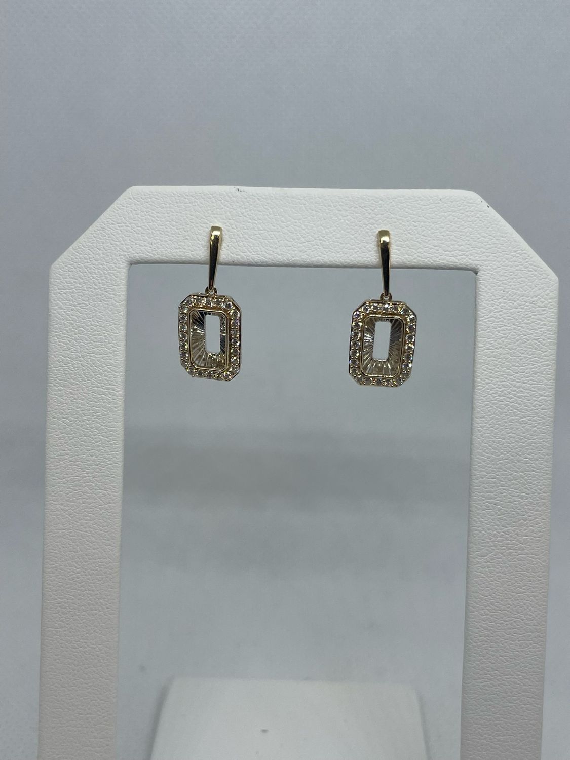 14kt YG 1/2ct Reflection Earrings