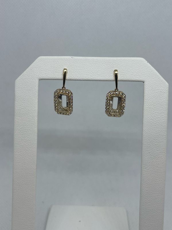 14kt YG 1/2ct Reflection Earrings