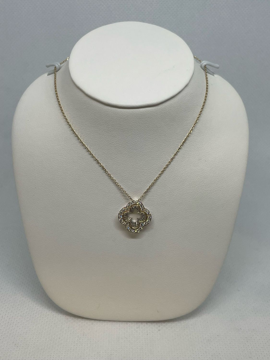14kt YG 1/4ct Alhambra Reflection Pendant Necklace
