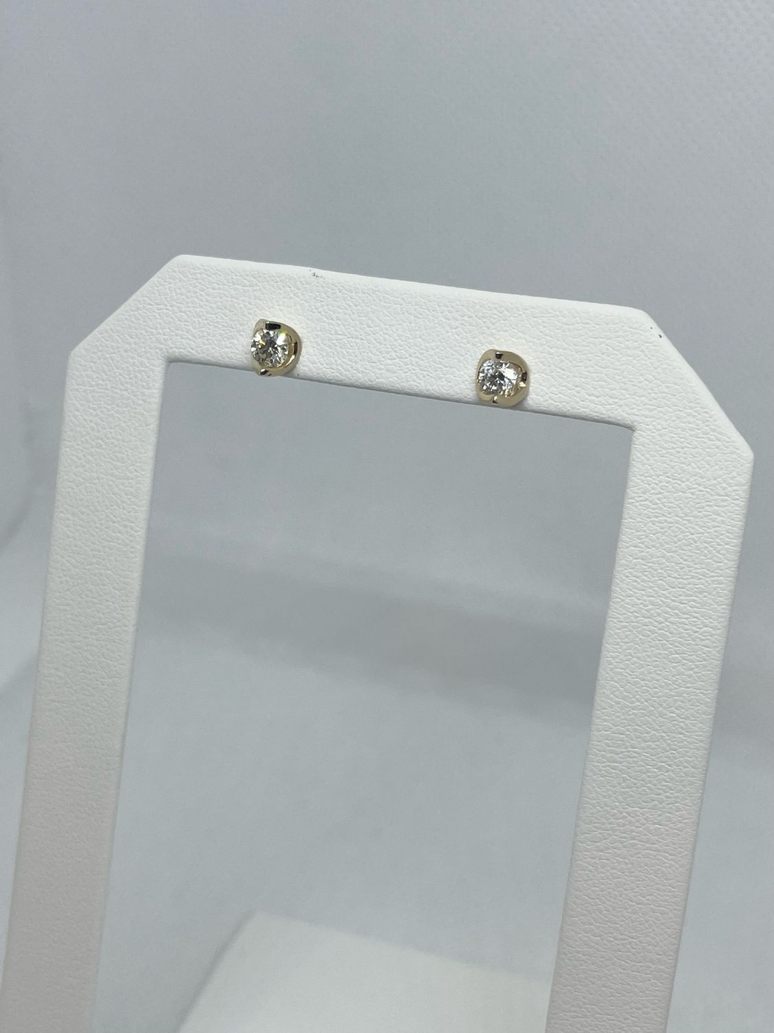 14k YW 0.50 Carat Diamond Studs