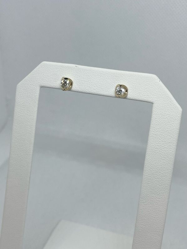 14k YW 0.50 Carat Diamond Studs