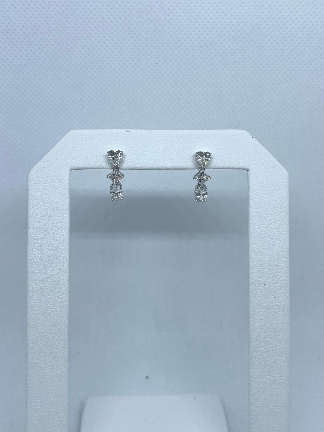 14kt WG 2.0ct F VS LAB Assorted Dangle Earring