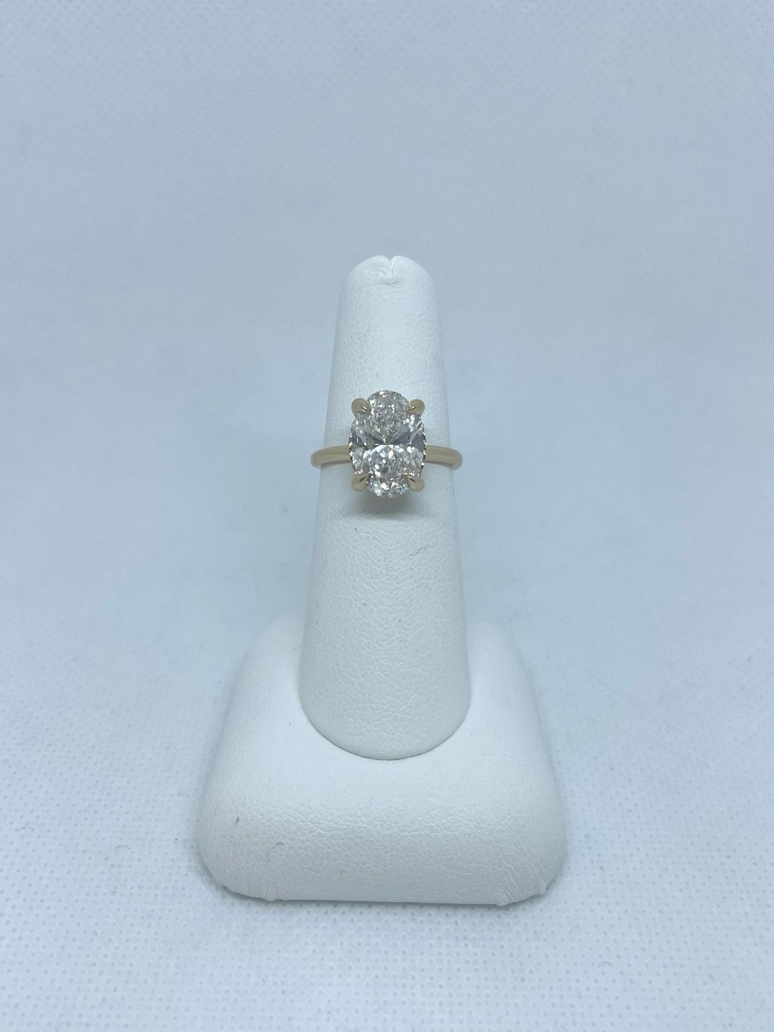 14k Yg 3.52 Carat LAB Diamond Ring
