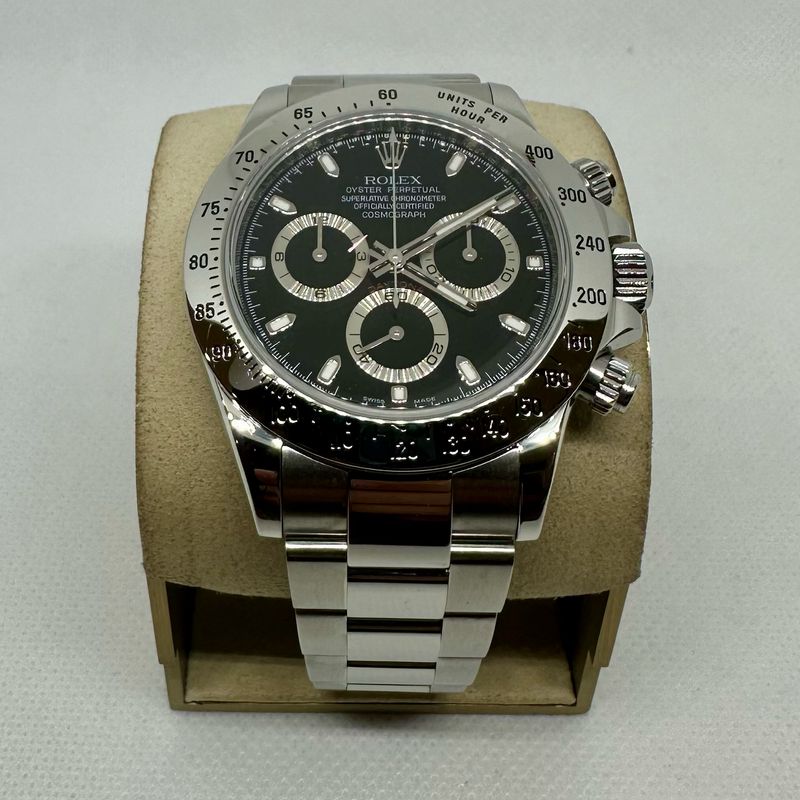 2010 Rolex Daytona Steel Bezel Black Dial