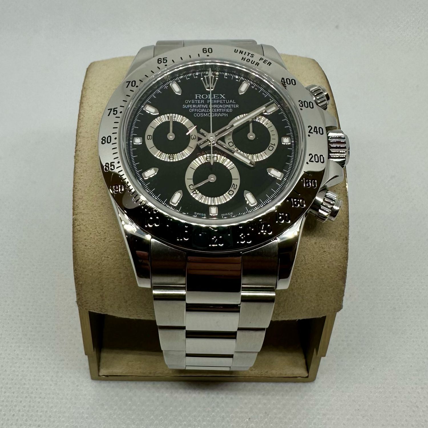 2010 Rolex Daytona Steel Bezel Black Dial