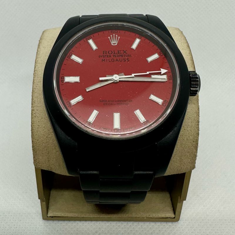 08-09 Rolex Milgauss Black Dial PVD