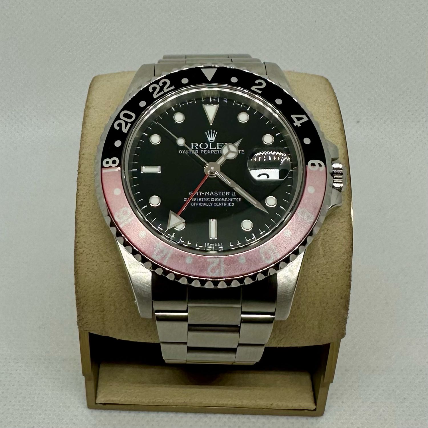 2000 Rolex GMT Master II Red/Black Bezel “Coke”