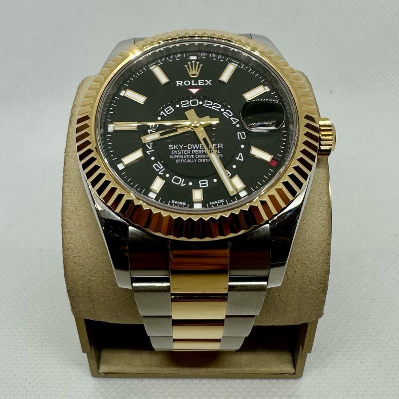2019 Rolex SkyDweller Two tone Black Dial