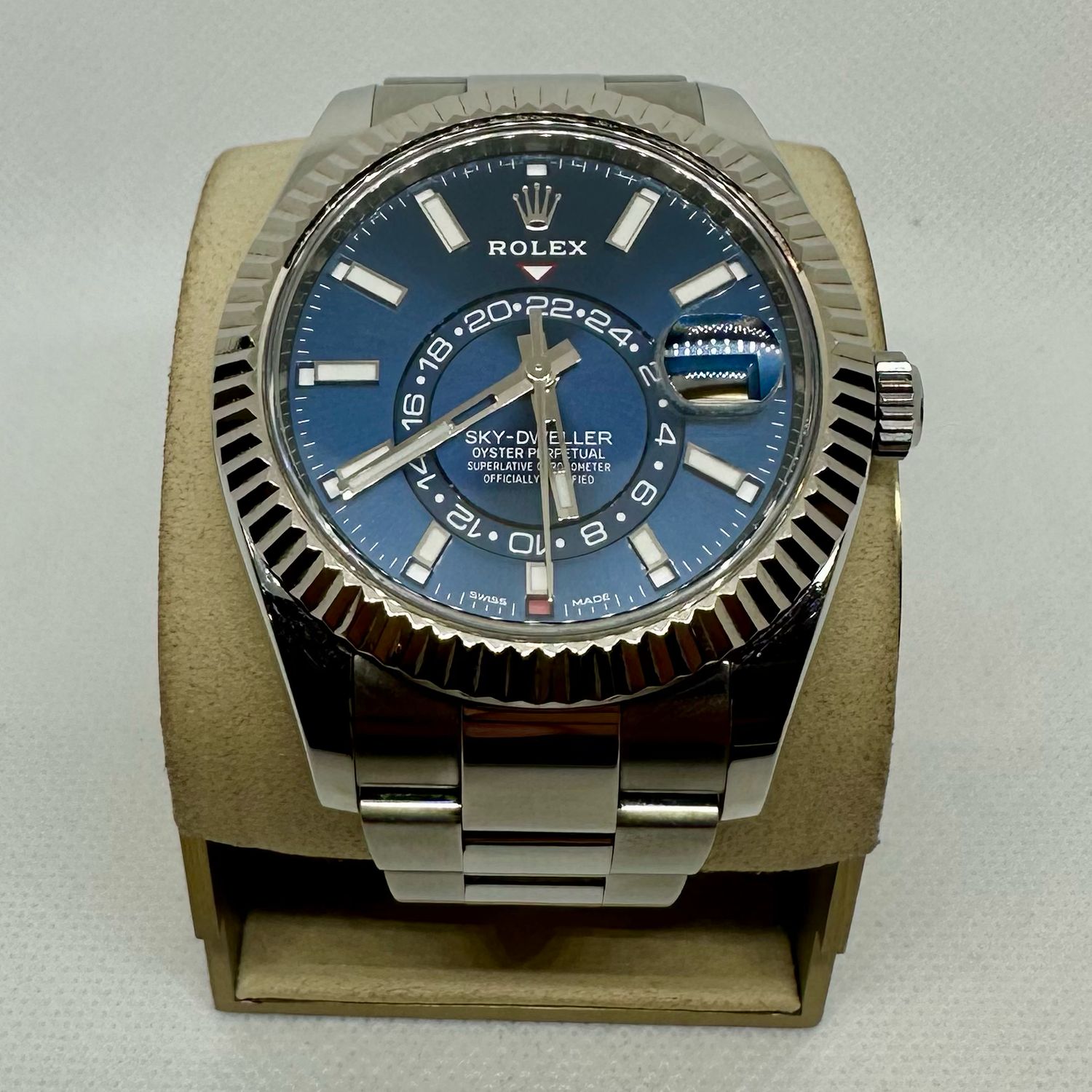 2019 Rolex Skydweller Steel Blue Dial on Oyster Bracelet