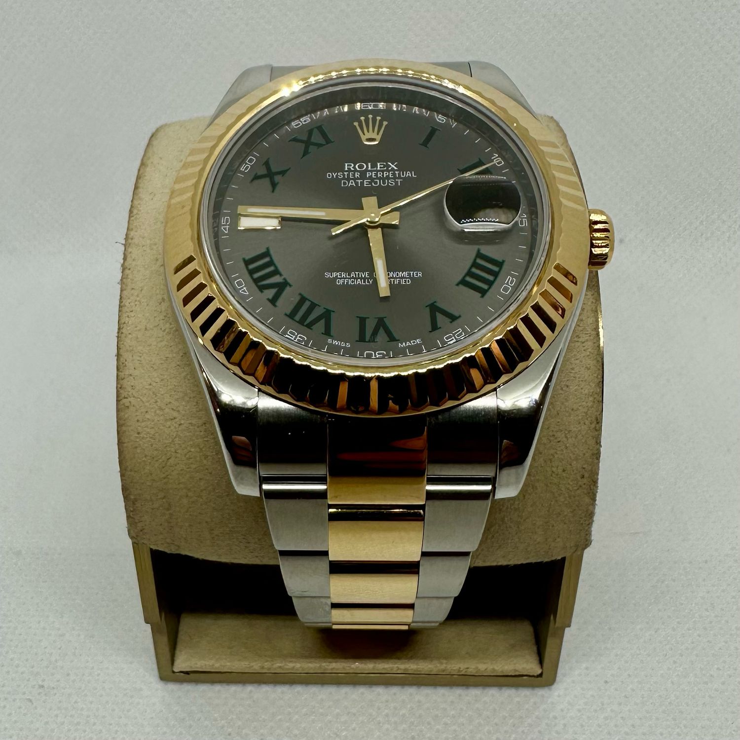 2010 Rolex Datejust 41mm Two tone Wimbledon Dial