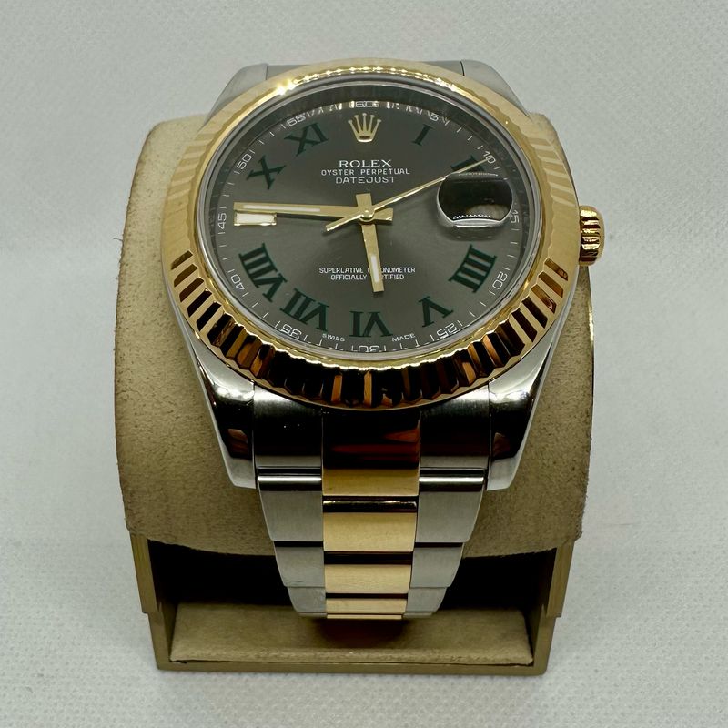 2010 Rolex Datejust 41mm Two tone Wimbledon Dial