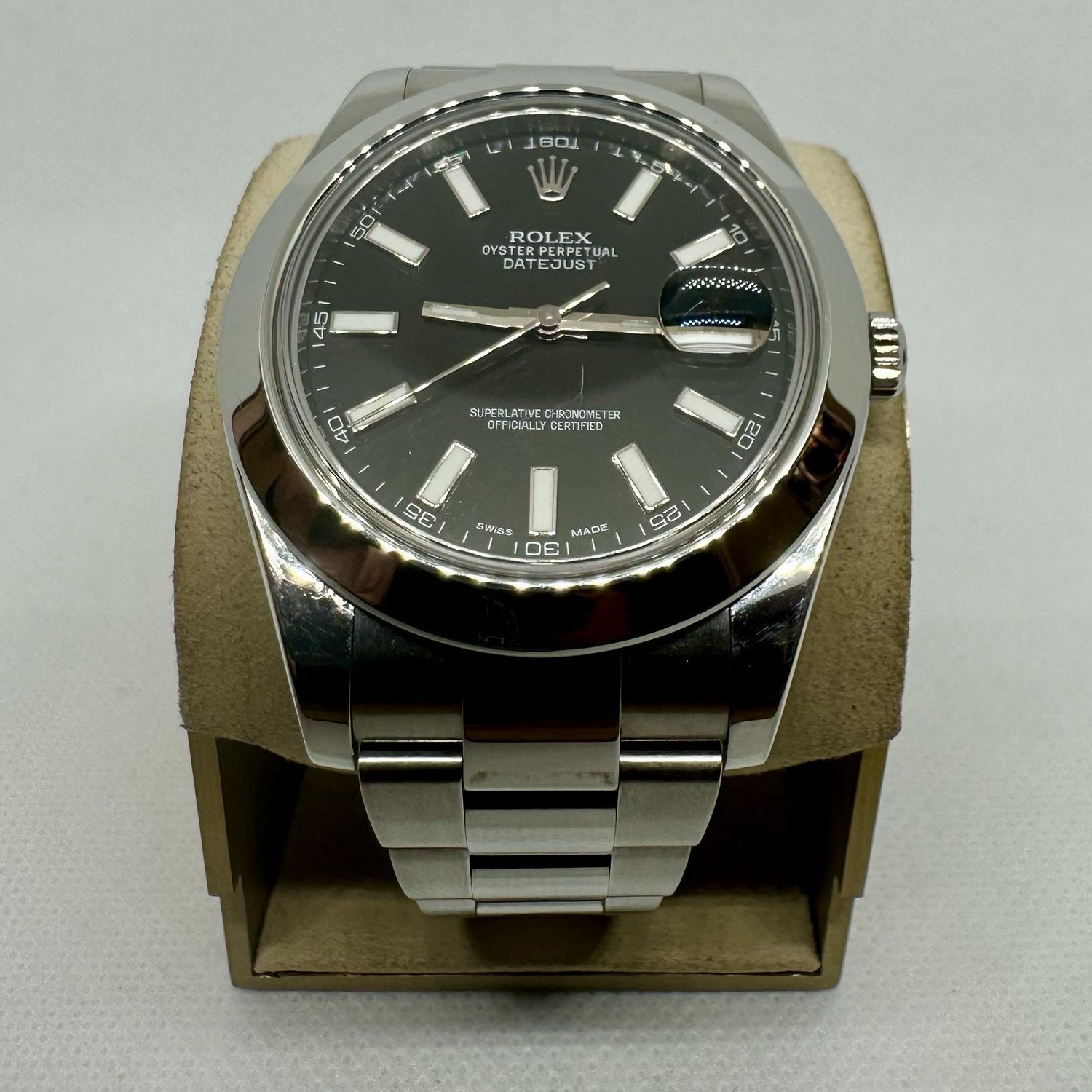 2016 Rolex Datejust 41mm Black Stick Dial