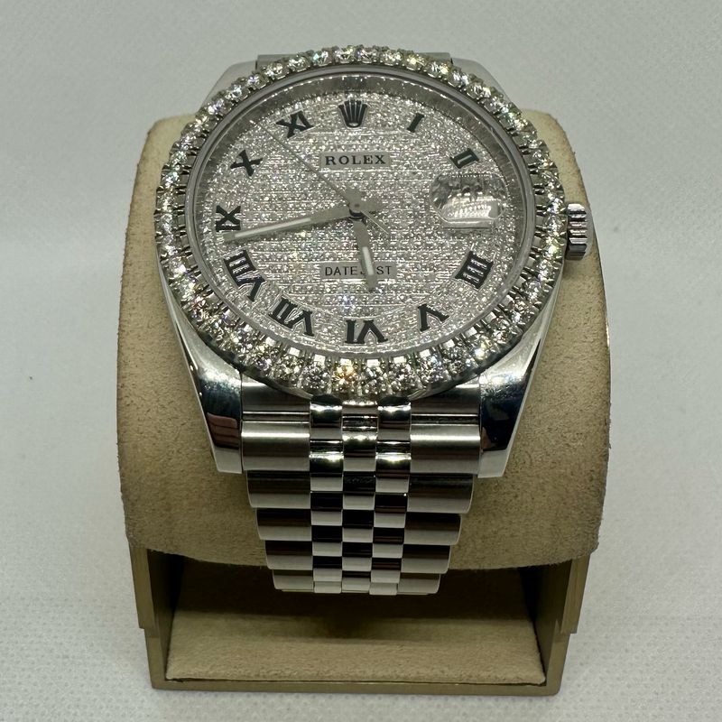 2018 Rolex Datejust Pavè Dial with Diamond Bezel