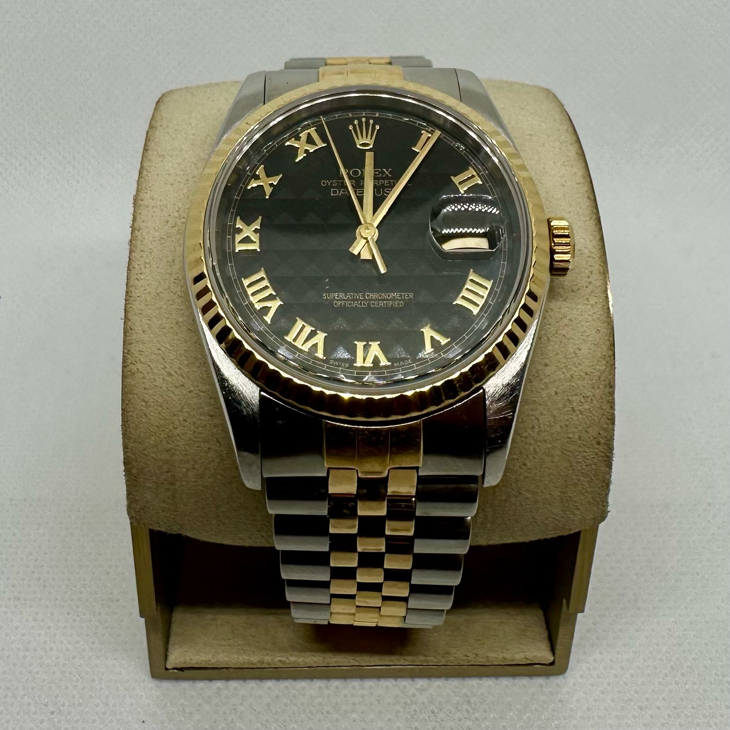 1990 Rolex Datejust 36mm Two Tone Pyramid Dial