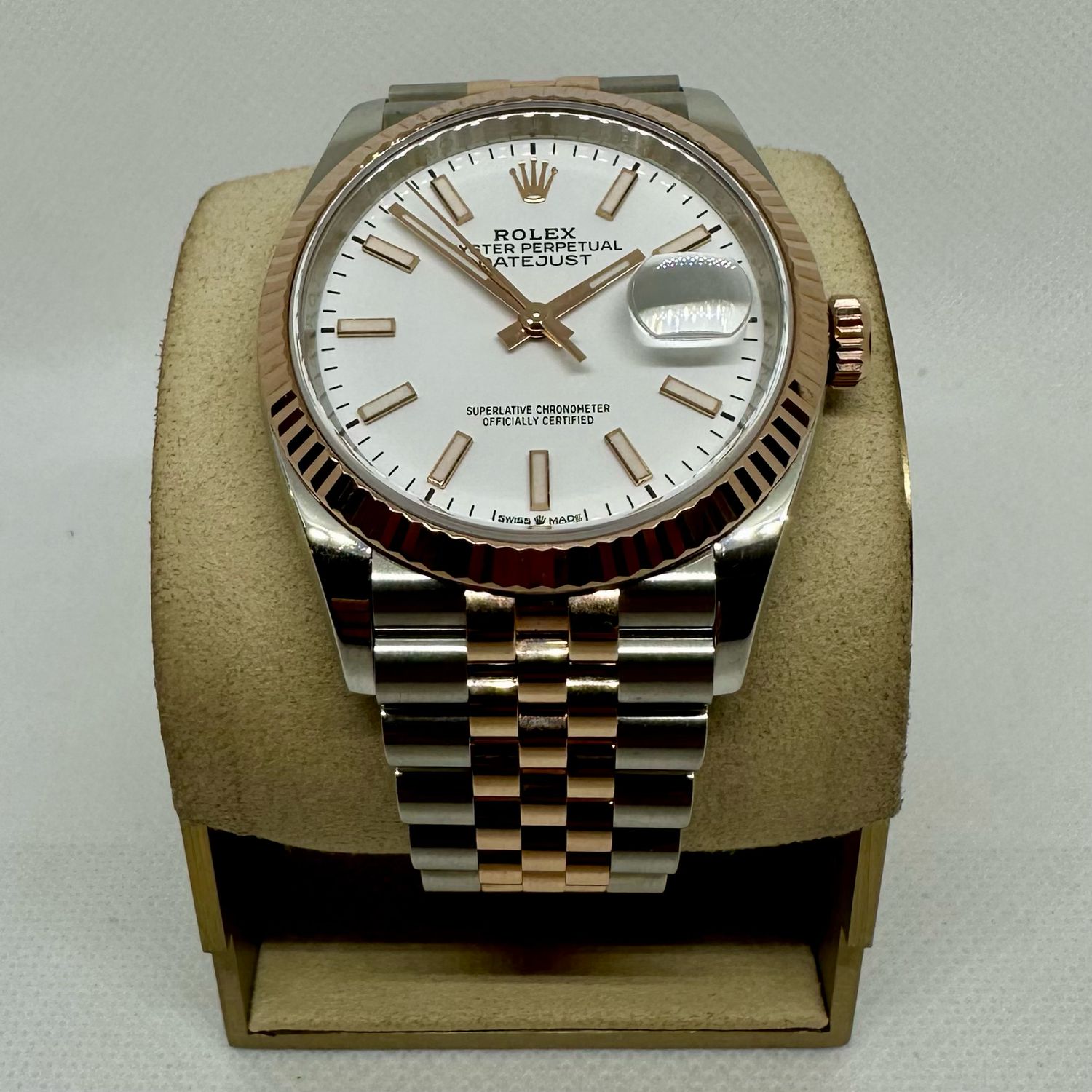2019 Rolex Datejust 36mm Two Tone White Dial