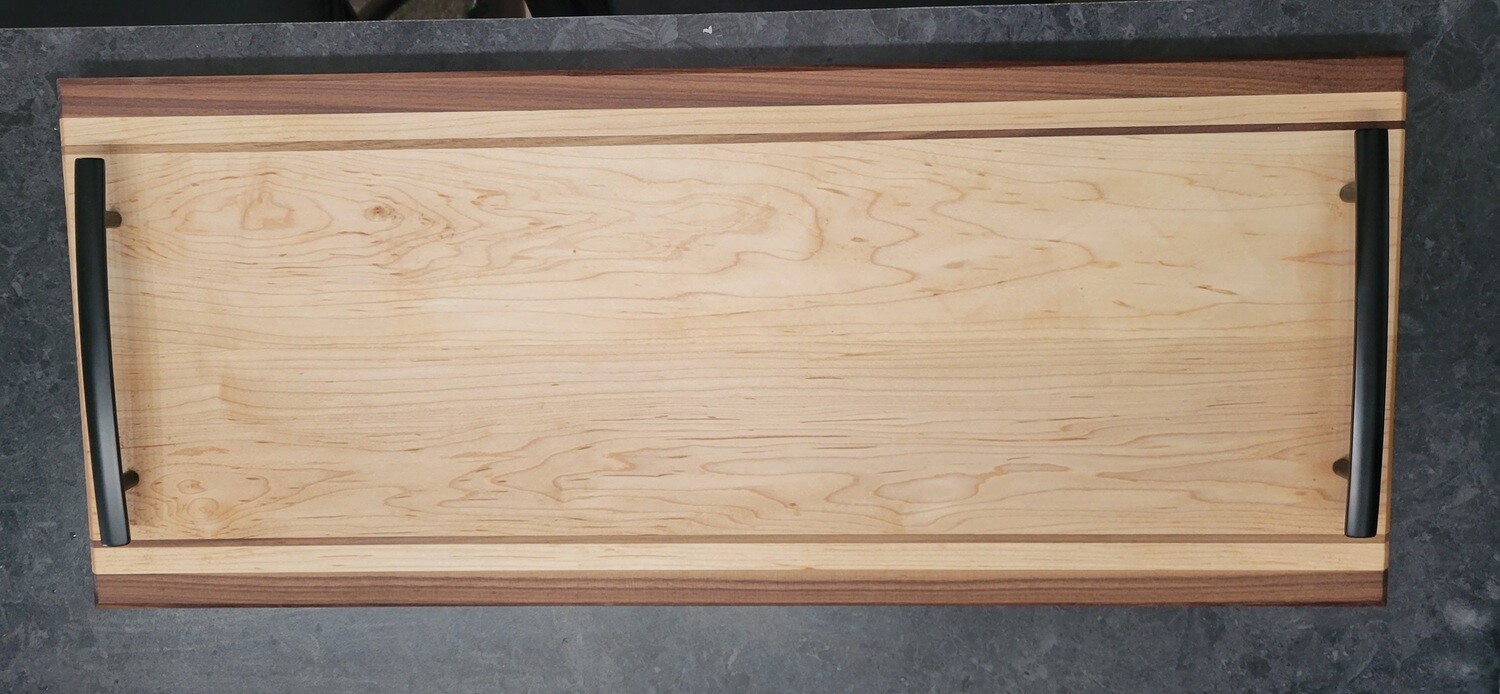 Maple &amp; Black Walnut Charcuterie Board w/handle