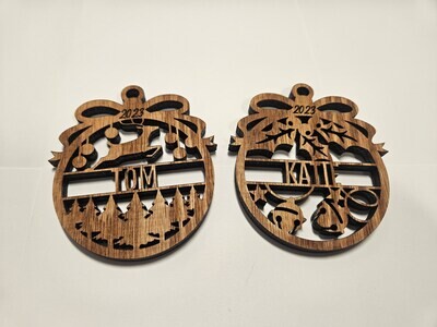 Personalized Wooden Christmas Ornaments