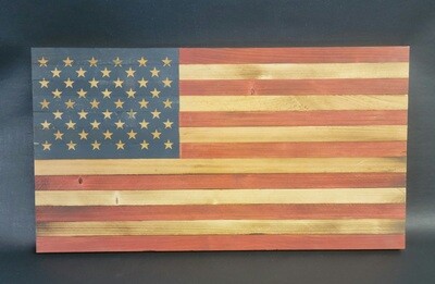 Wooden United States Flag