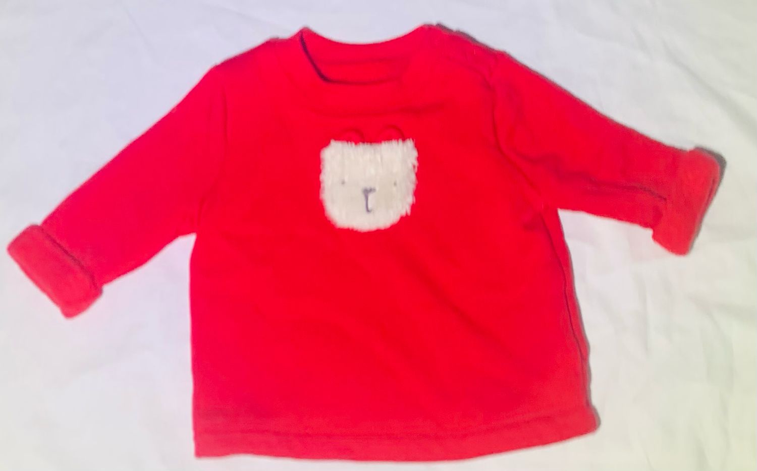 0-3 months red sweater with llama head used