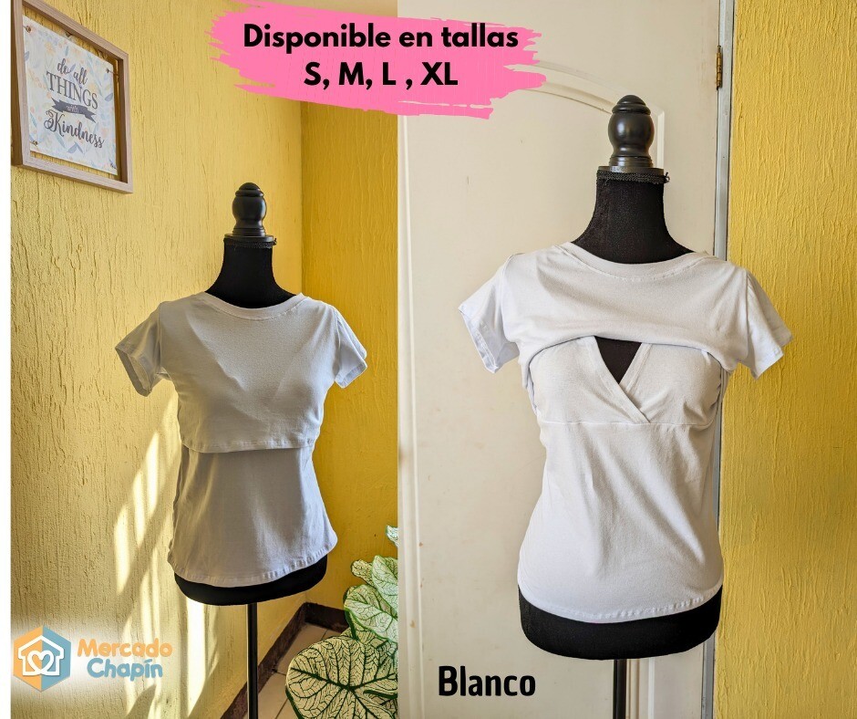 Blusa de lactancia de algodón