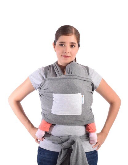 Fular Cargador de bebe 100% algodon- Gris oscuro