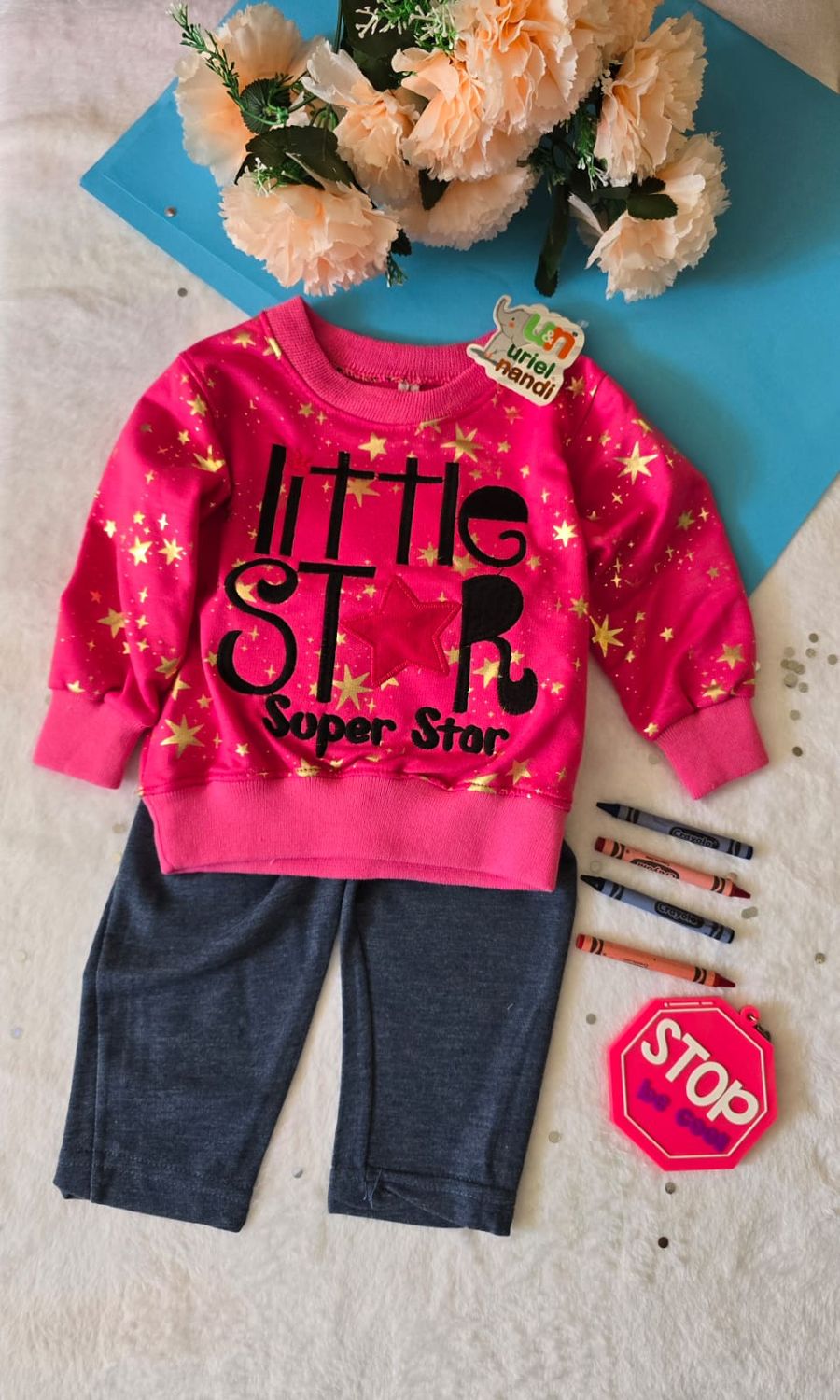 Conjunto Little Star Lona /Sudadero - disponible en talla 12 meses
