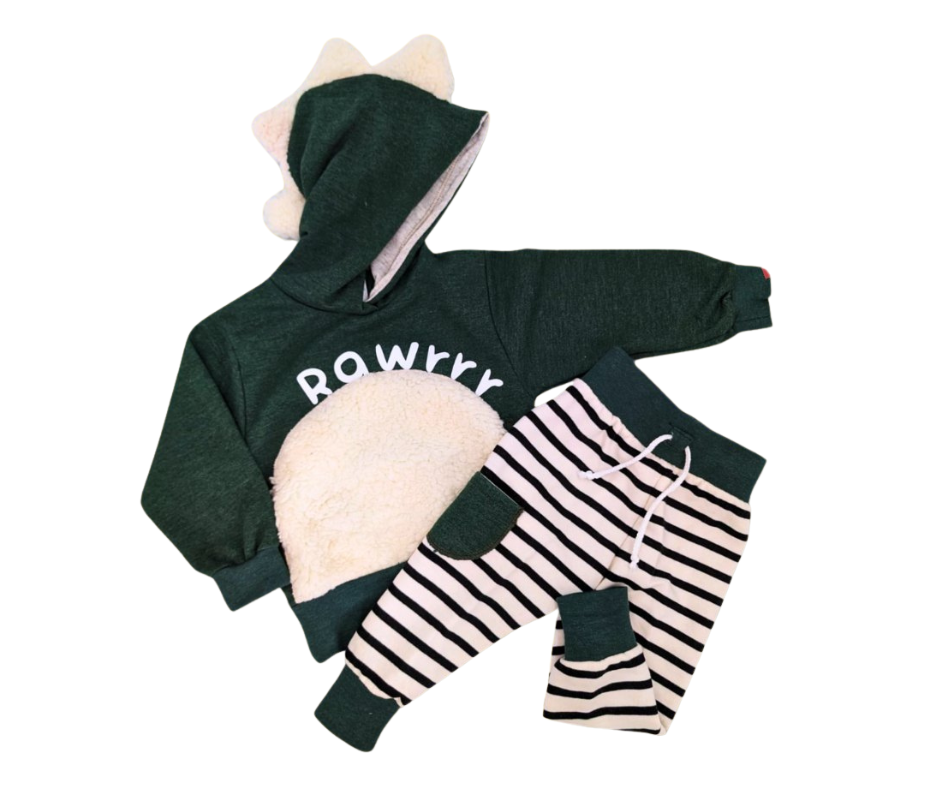 Conjunto Dino Rawrrr disponible en talla 0-6  6-12